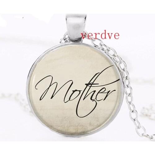 New hot Mom Necklace Mothers Day Gift Idea Mothers Day pendant Jewelry Handmade Glass cabochon mother Necklace Wholesale