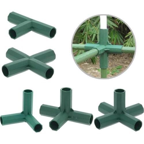 16mm Plastic Gardening Pillar Connectors Vegetable Garden Climbing Plants Bracket Awning Pipe Pole Connecting Joints Garden Tool