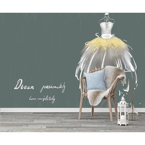 Custom wallpaper Hand-painted wedding background wall