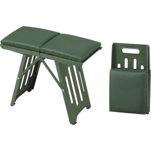 Mini Steel Portable Folding Camping Stool Chair for Outdoor Fishing Hiking Backpacking- Small: 29x13x20cm, Large: 35x16x27cm