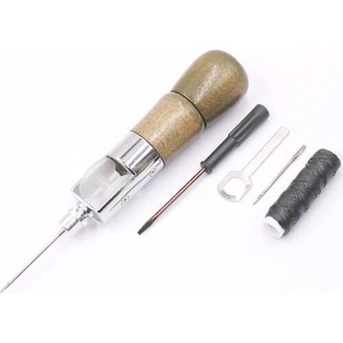 Leather Sewing Awl Kit Leather Carving Tools Set Repair Sewing Threading Tools