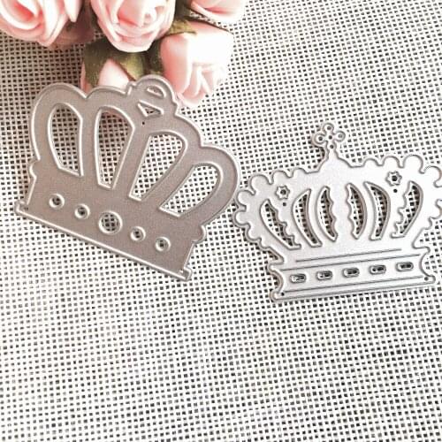 2pc Crown Metal Cutting Dies Stencils DIY Scrapbooking Album Decorative Embossing Folder Suit Paper Cards Die Cutting Template