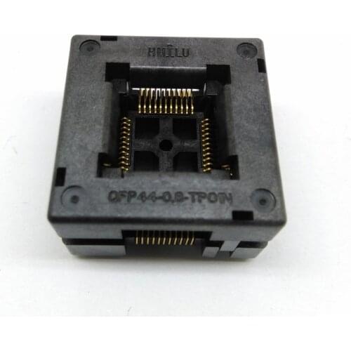 TQFP44 FQFP44 QFP44 to DIP44 Burn in Socket OTQ-44-0.8-14 Pitch 0.8mm IC Body Size 10x10mm Open Top Test Adapter