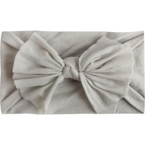 Wholesale Baby Headband Turban Knotted Bebes Hair Accessories for Newborn Toddler Children Baby Girls Nylon Bow Knot Head Band