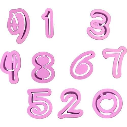 10pcs Molds For Cakes Plastic Alphabet Number Fondant Tools Cake Decorating Mould Wedding Birthday Baking Cake Accessories