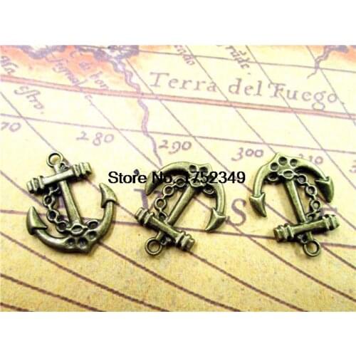 15pcs--Anchor charms, Antique Bronze Anchor Charm Pendants 20x24mm