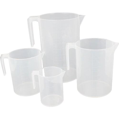 200/500/1000/2000ml Clear Measuring Cup Plastic Mug Pour Spout for Baking Beaker Liquid Measuring Cup Container Jug with Scale