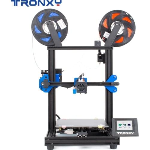 Tronxy 2 in 1 Out XY-2 PRO 2E 2 Extruder Two Colors Head Dual Printing 3D Printer DIY Kits with Super Silent & High Accuracy