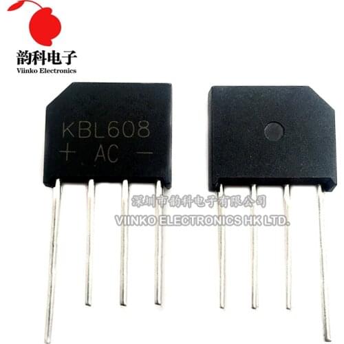 5PCS KBL608 KBL-608 6A 800V Diode Bridge Rectifier