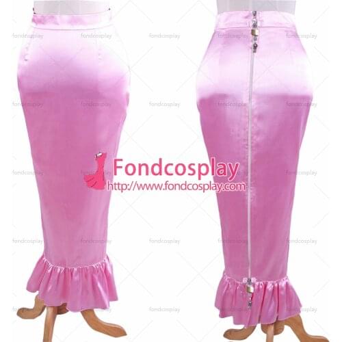 Sissy maid lockable satin fishtail skirt Tailor-made [G1609]