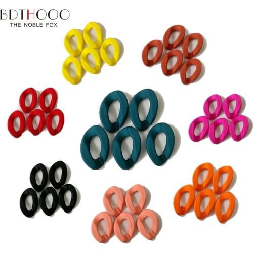 23*17mm 60pcs 12 Colors Acrylic Combination Split Connector DIY Chains For Jewelry Accessories Handmade Chain Making