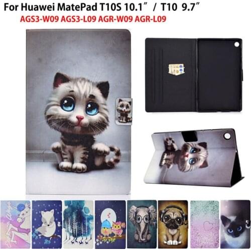 Case For Huawei MatePad T10 T10S Cover Funda For Huawei Matepad T 10 T 10s inch Case Kids Cute Cat Animal Shell Coque