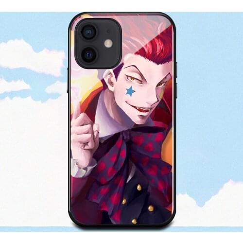 Hunter X Hunter Hisoka Anime Case For iPhone6 6s 7 8 Plus X XS XR SE2 11 12mini 12Promax Tempered Glass Case