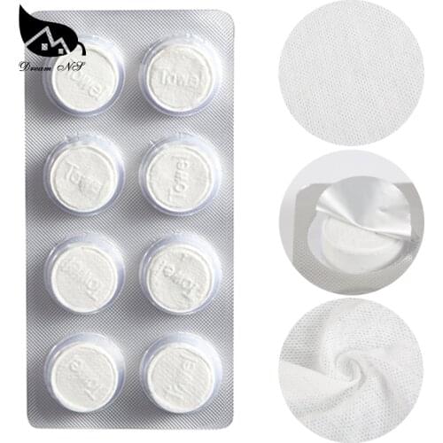 Dream NS 480Pcs Compressed Coin Tissue Mini Compressed Cotton Towels with Portable Carry Container for BBQ Outdoor Travel