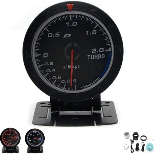 2.5" 60MM Boost Turbo Gauge 2.0 BAR Black Face With Logo/Car Gauge Meter