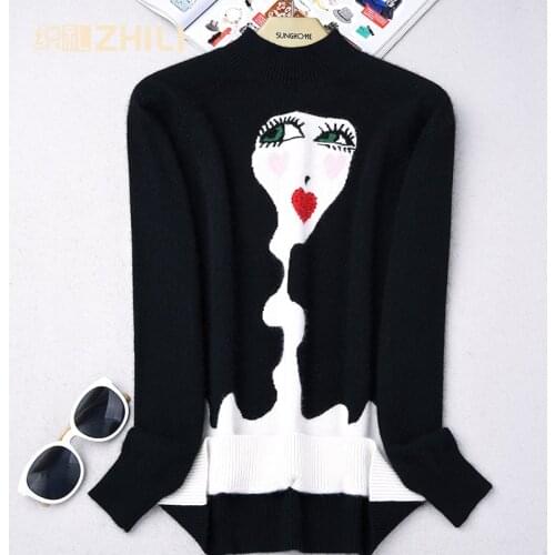 Cashmere sweater turtleneck sweater female cashmere pullover short design slim basic shirt