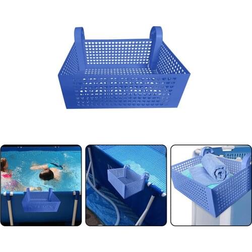Swimming Pool Storage Basket Hanging Portable Drink Clothes Towel Organizer Plastic Storage Basket For Home Convenient Shelf