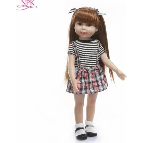 NPK 45cm Silicone Reborn Baby Doll Kids Playmate Gift for Girls BJD Baby Doll Alive Soft Toys for Bouquets Doll Bebes Reborn Toy