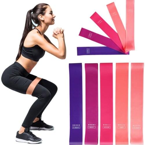 Mini Loop Resistance Bands Rubber Yoga Pilates Stretch Training Band For Home Gym Rehab Physical Therapy Rehab Workout Exercise