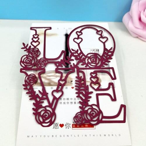 Love Metal Cutting Dies Scrapbooking Embossing Folder for Card Making Craft Mold Photo Alum DIY Slimline Dies