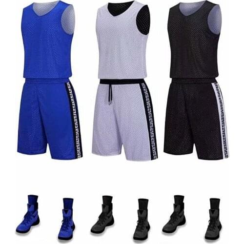 2021 New Double-sided Wearable Men Basketball Sets Quick-drying Sports Suits Adult and Kids Basketball Jerseys Uniforms