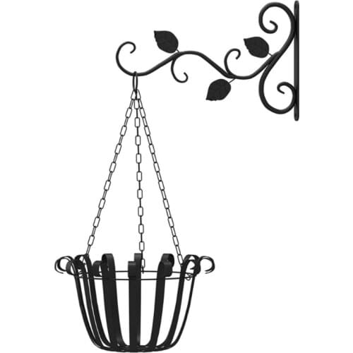 European Style Wall Hanging Flower Pot Support Bracket Hook Iron Hanger Plants Holder Balcony Home Decoration