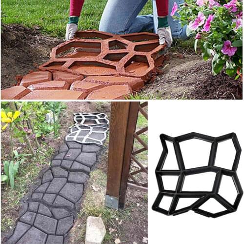Plastic Floor Path Maker Mould Concrete Mold Reusable DIY Paving Durable For Garden Lawn Home