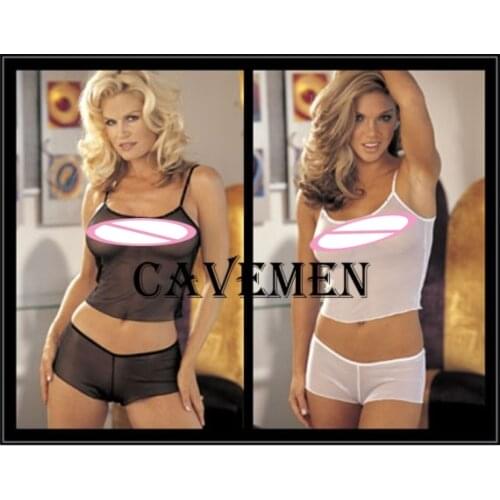 Two piece suit perspective Crassula Tecta670T-back Teddy Bikini Boxer Triangle Pajamas Suit Middle trousers Free Shipping