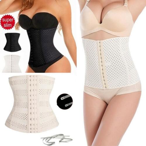 Plus Size XXL Women Waist Trainer Corsets And Bustiers Latex Cincher Girdles Shapewear Slimming Belt Fitness Body Shaper