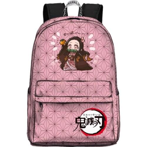 School Bag For Boy And Girls Demon Slayer New Lightweight Student Orthopedic Backpack Teenagers Leisure Travel Computer Bag Hot