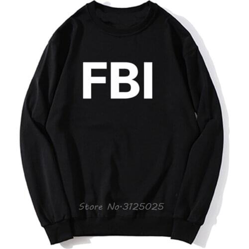 Herren Hoodie FBI Faschings Hoodies Mens Autumn Winter Pullover Sweatshirt Streetwear Harajuku