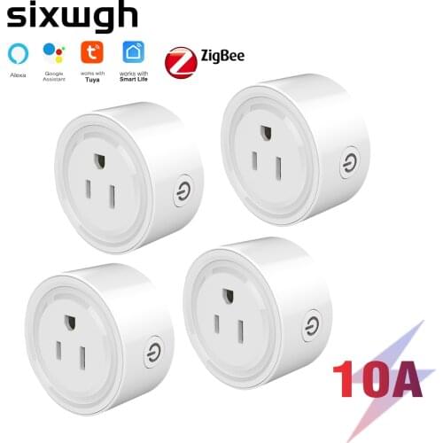 Tuya Zigbee smart socket US plug for hub gateway, Smart Home Wireless Remote APP Works with Alexa Google Home,Make home smarter
