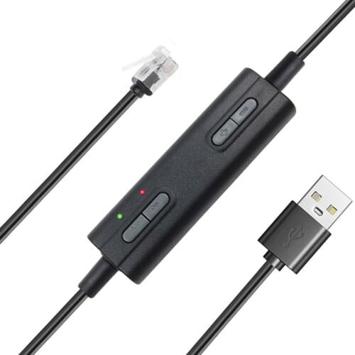 VoiceJoy U10 RJ9 to USB Cable for Jabra pro900,pro920,pro925,pro930,pro935