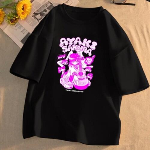 Anime Girl Women T-shirts Casual Printed Female T Shirt Girl Short Sleeve Harajuku Streetwear,Drop Ship