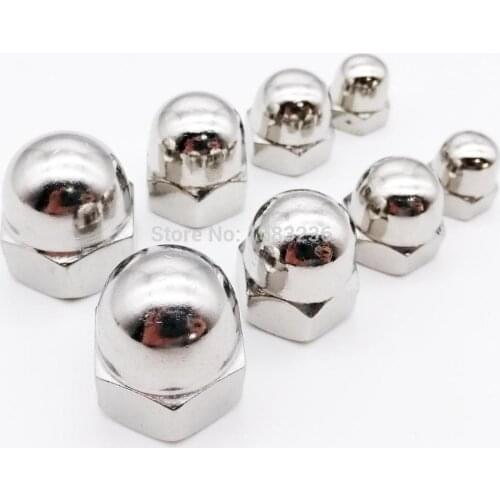 1/5/10/50pcs High Quality M3 M4 M5 M6 M8 M10 M12 M14 M16 304 A2-70 Stainless Steel Hex Acorn Nut Cap Decorative Cover Dome Nuts