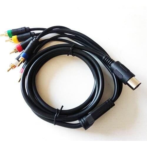 10 PCS a lot Component Composite RGB/RGBS Cable 16 bit Cord For SEGA MD1 Console Accessories