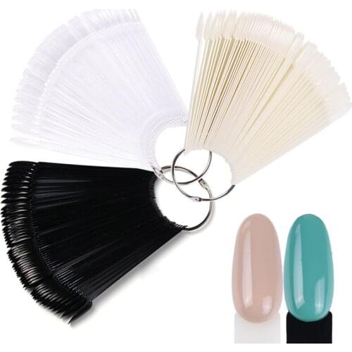50/32/24 Tips/Set False Nails Fan Display Acrylic Fake Nail Art Tips For Gel Polish Practice Tools Manicure Accessories