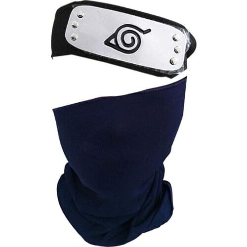 Anime Uzumaki Hatake Kakashi Cosplay Gloves Headband Mask Men Women Role Play Halloween Party Accessories Props