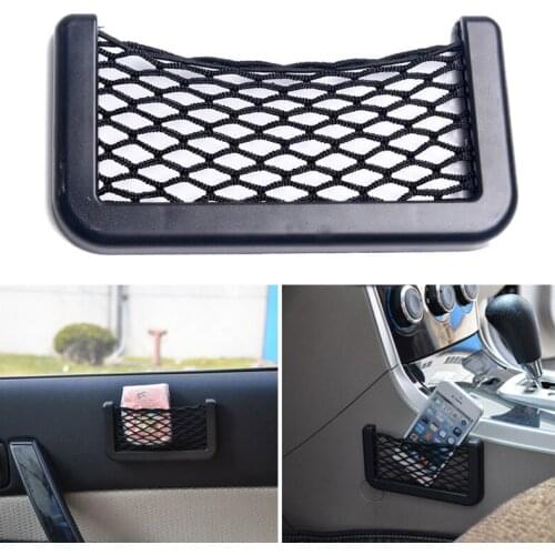 Car Auto String Mesh Resilient String Bag Storage Pouch Phone Gadget Cigarette