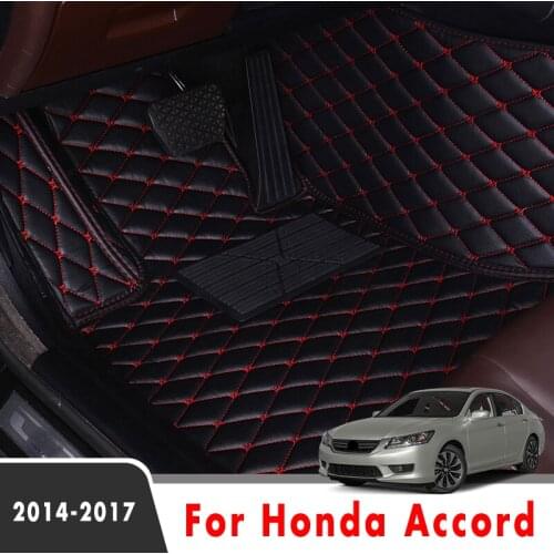 Car Floor Mats For Honda Accord 2017 2016 2015 2014 Car Carpets Rugs Waterproof Custom Auto Interior Accessories Foot Pads Cover