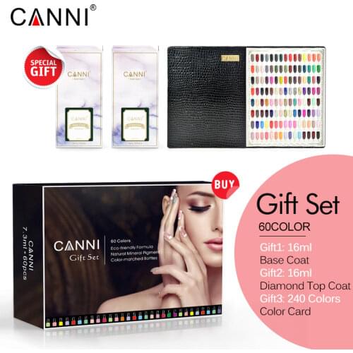 CANNI K1-K5 Nail Salon Professional 60 colors 7.3ml Soak Off Nails Art UV Nail Gel Polish kit