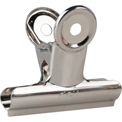 DL Effective 2# data 9522 round iron wallet newspaper clip metal stainless steel single 64mm Exquisite office supplies