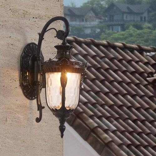 European outdoor waterproof wall lamp retro Black Wall light villa balcony exterior led Sconce Luminaire wall patio light WA114