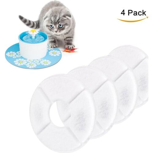 4PCS Activated Carbon Filters Charcoal Filter Replacement For Fountain For Cat Dog Pets Drink Water