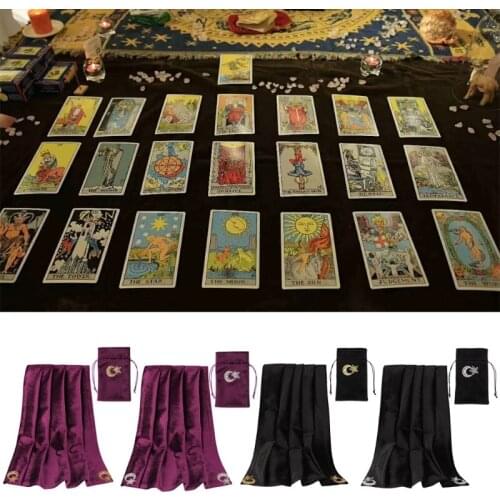 Board Game Pad Astrolabe Witch Divination Pendulum Divination Tablecloth Props Board Game Square Velvet Card Mat