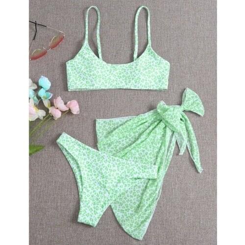 High Waist Breathable Bikini Suit Sexy Three-piece Swimsuit Female Hollow Swimsuit Female Beach Bikini