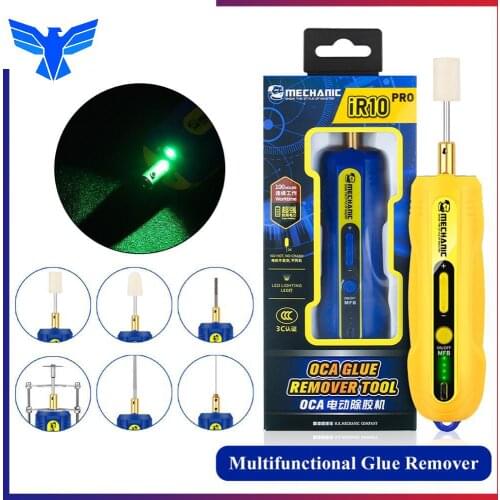 MECHANIC LCD Screen Degumming Speed Regulation Electric iR10 PRO 6in1 OCA Phone Glue Remove Pen Tool Grinder Rubber Separator