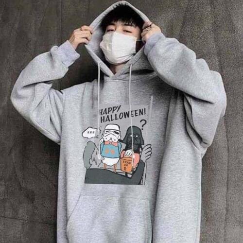 Hong Kong fengwei mens hoodie loose spring and autumn thin clothes students Korean version of the trend couple wearing coats