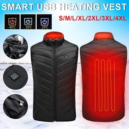 Mannen Herfst Winter Smart Verwarming Katoen Vest Usb Electric Heated Vest Vrouwen Outdoor Flexibele Thermische Winter Warme Jas