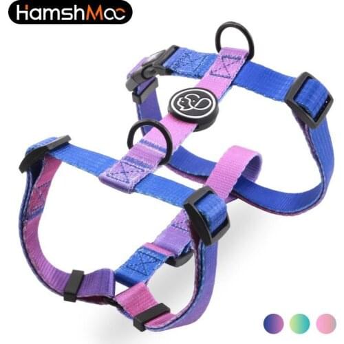 Soft Nylon Harness Dog Collar Vest Chest Adjustable For Dog Training Strap Cat Harness Escape Proof French Bulldog Arnes Perro
